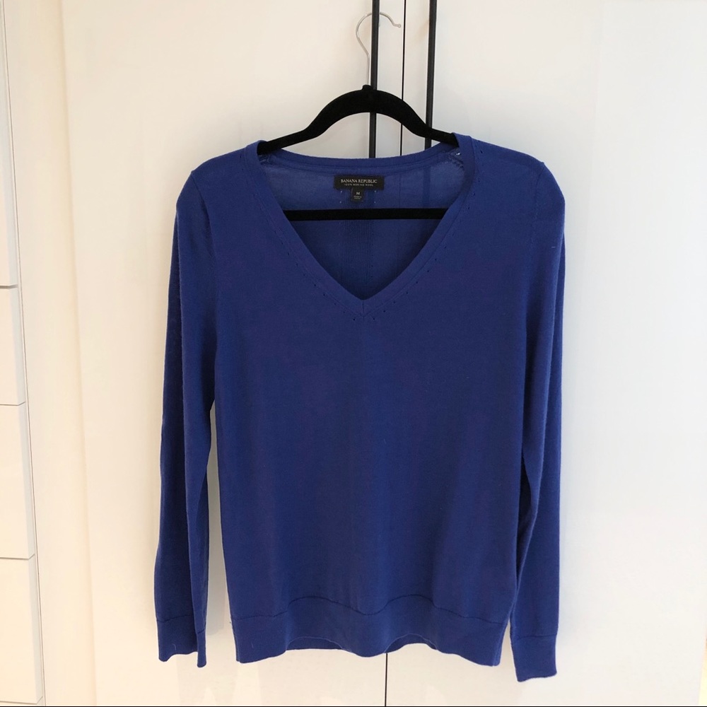 Banana Republic V-Neck Merino Wool Sweater